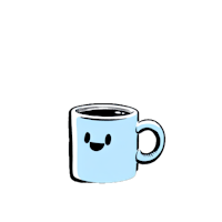 a coffee mug with a smiley face on it